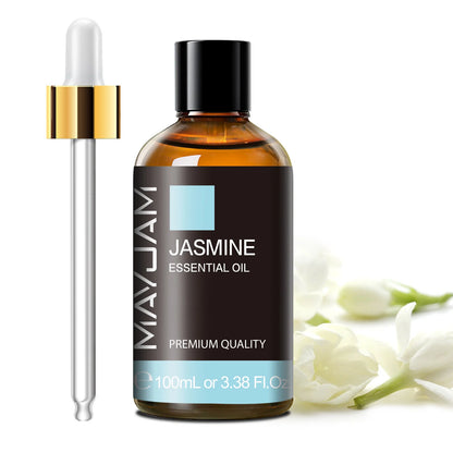 MAYJAM 100ml Pure Essential Oil with Glass Dropper, Aromatherapy Essential Oils Lavender Eucalyptus Rosemary Vanilla Aroma Oil