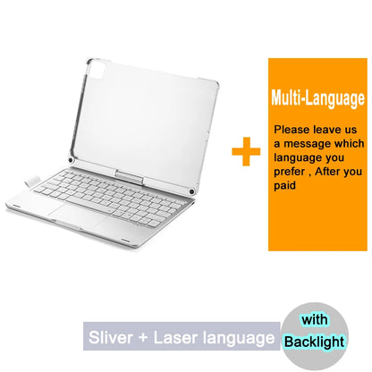 Bluetooth Magic Keyboard Case For iPad Pro 11 2022 2021 2020 2018 Air 5 4 10.9 Tablet Case Arabic Spanish French German Keyboard