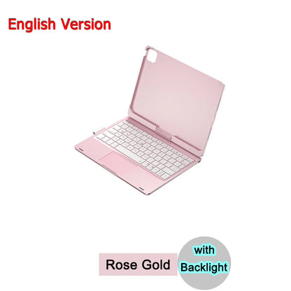 Bluetooth Magic Keyboard Case For iPad Air 6 11 inch 2024 M2 Tablet Case Russian Arabic Hebrew Spanish Portuguese Thai Keyboard