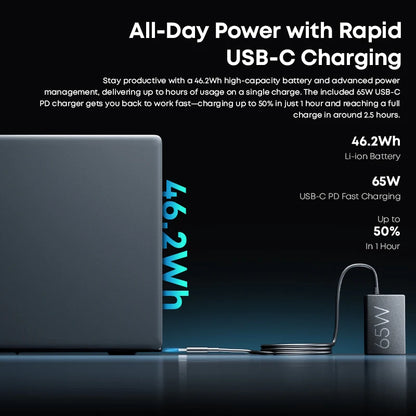 CHUWI CoreBook X Gaming Laptop AMD R5-7430U 6 Cores 14.1 inch FHD IPS Screen 16GB DDR4 RAM 512GB SSD UP to 4.3 Ghz Notebook