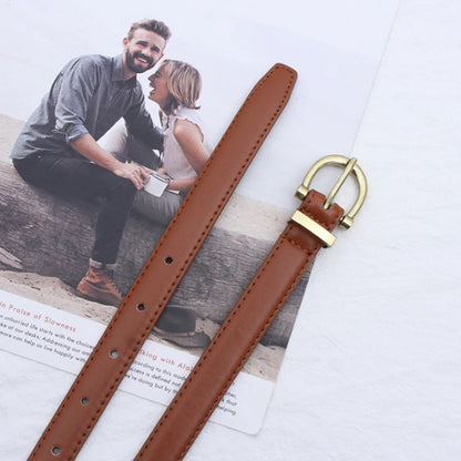 Fashion Antique Retro Simple Female Teens Thin Style Belts Ladies Cut Edge Jeans Belt