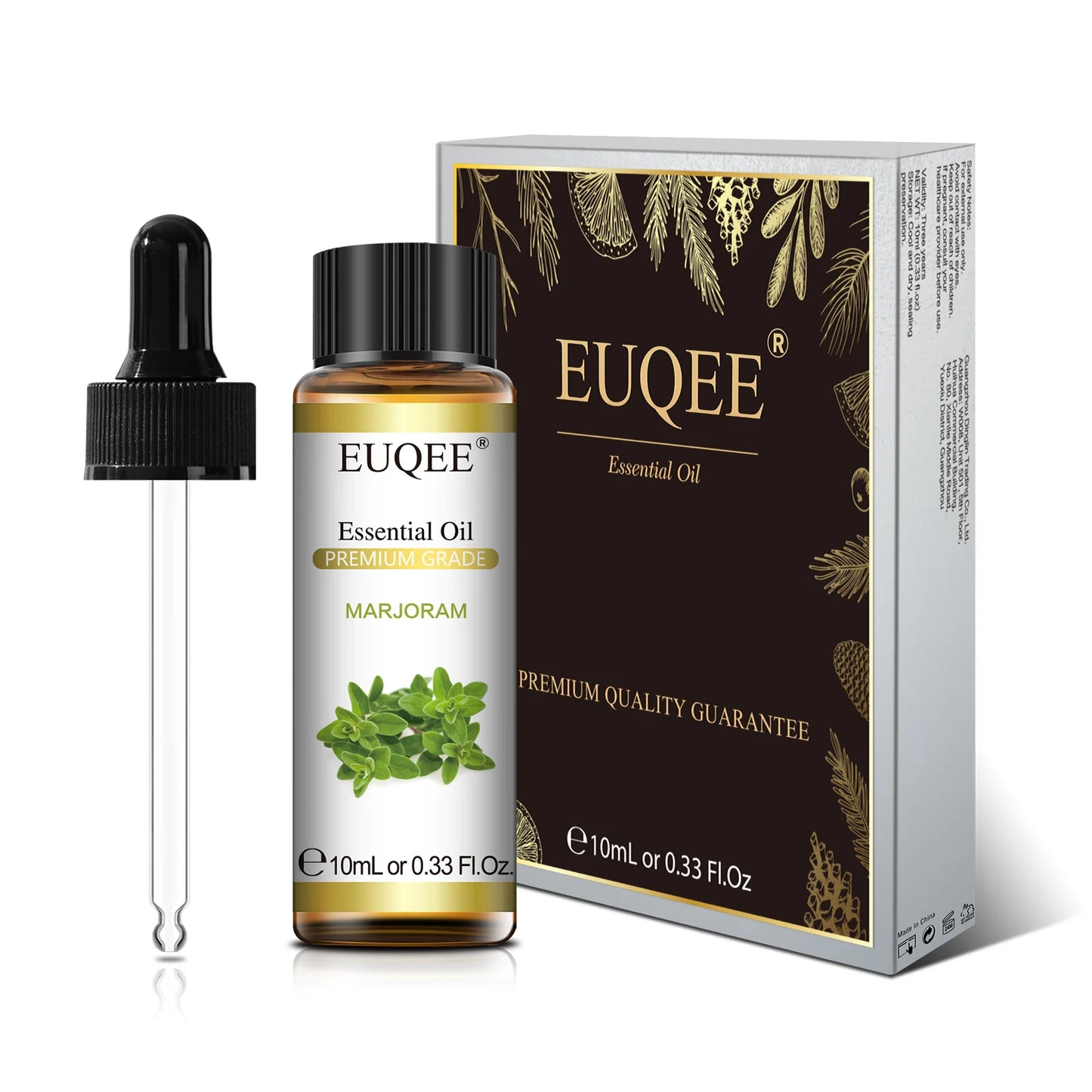 EUQEE 10ml Pure Natural Essential Oil Lavender Jasmine Eucalyptus Vanilla Sandalwood Sweet Orange Lemon Oregano Neroli Fragrance