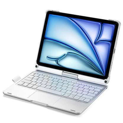 Bluetooth Magic Keyboard Case For iPad Air 6 11 inch 2024 M2 Tablet Case Russian Arabic Hebrew Spanish Portuguese Thai Keyboard