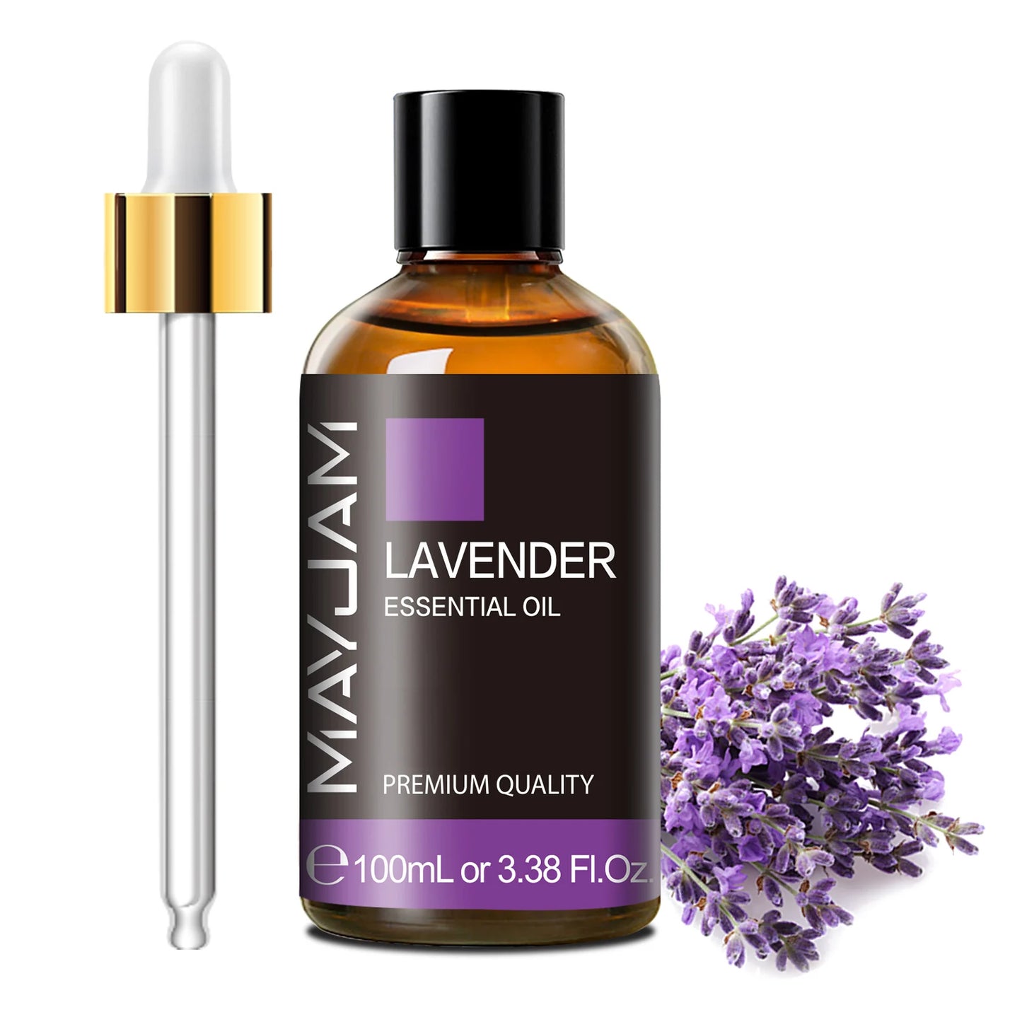 MAYJAM 100ml Pure Essential Oil with Glass Dropper, Aromatherapy Essential Oils Lavender Eucalyptus Rosemary Vanilla Aroma Oil