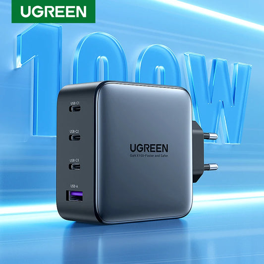 UGREEN USB Charger 100W GaN Charger for Macbook Tablet Fast Charging for iPhone Xiaomi USB Type C PD Charge for iPhone 17 16 15