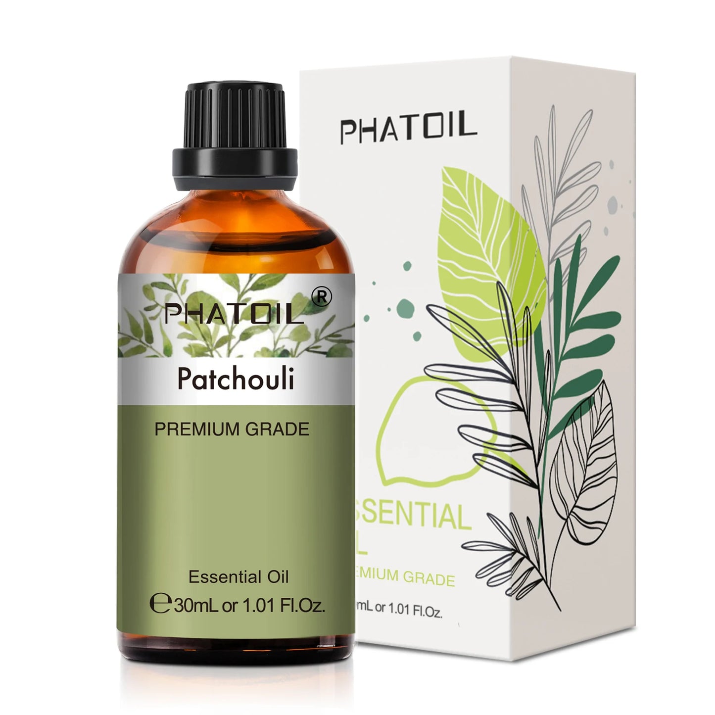 PHATOIL 1PCS Aromatherapy Essential Oil 30ml Lemon Eucalyptus Lavender Bergamot Jasmine Juniper Rose Vanilla Aroma Essential Oil