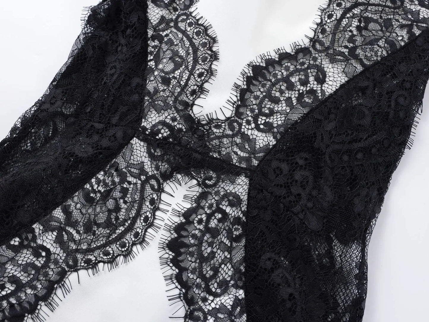 Elegant Lace Patchwork Halter Long Dress Women Hollow Out Backless Slim High Split Maxi Dresses 2025 New Lady Chic Evening Gowns