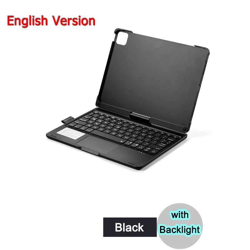 Bluetooth Magic Keyboard Case For iPad Pro 11 2022 2021 2020 2018 Air 5 4 10.9 Tablet Case Arabic Spanish French German Keyboard
