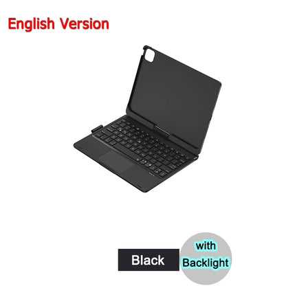 Bluetooth Magic Keyboard Case For iPad Air 4 5 10.9 Pro 11 2022 2021 2020 2018 Tablet Case Arabic Spanish Portuguese Keyboard