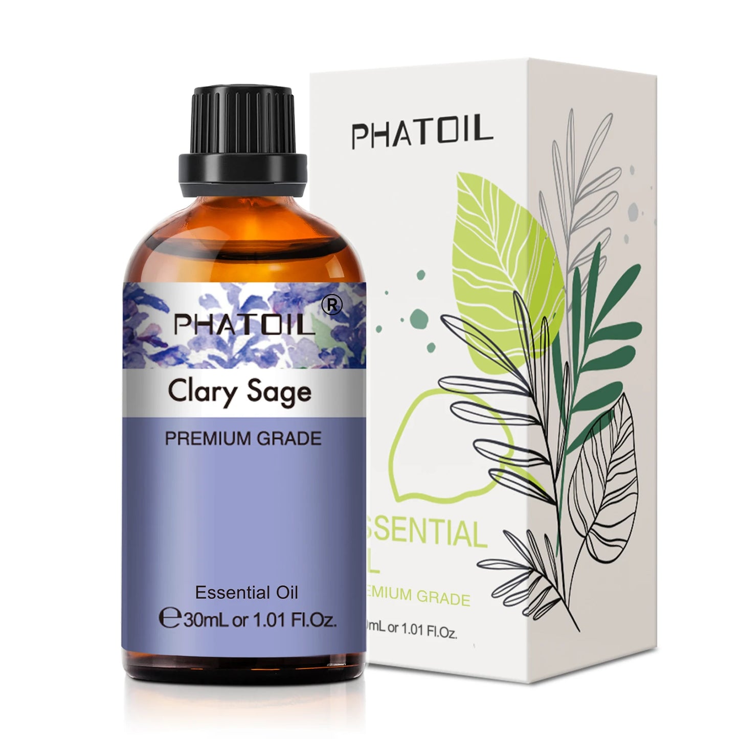 PHATOIL 1PCS Aromatherapy Essential Oil 30ml Lemon Eucalyptus Lavender Bergamot Jasmine Juniper Rose Vanilla Aroma Essential Oil