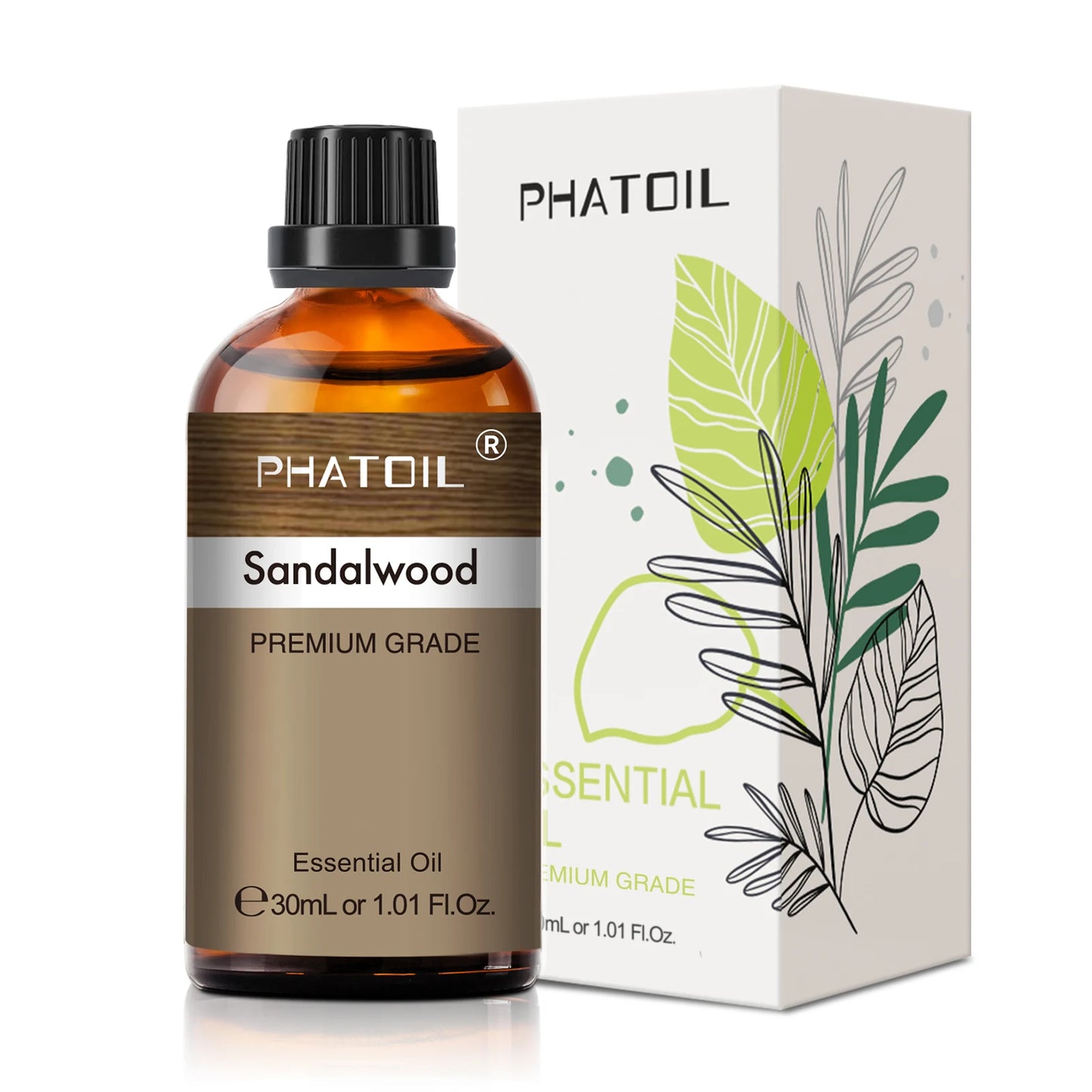 PHATOIL 1PCS Aromatherapy Essential Oil 30ml Lemon Eucalyptus Lavender Bergamot Jasmine Juniper Rose Vanilla Aroma Essential Oil