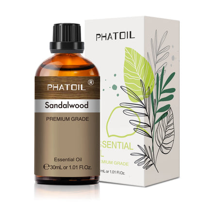 PHATOIL 1PCS Aromatherapy Essential Oil 30ml Lemon Eucalyptus Lavender Bergamot Jasmine Juniper Rose Vanilla Aroma Essential Oil
